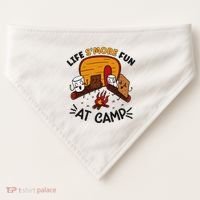 Funny SMores Camping Campfire Marshmallow Life SMore Fun USA-Made Doggie Bandana thumb 0