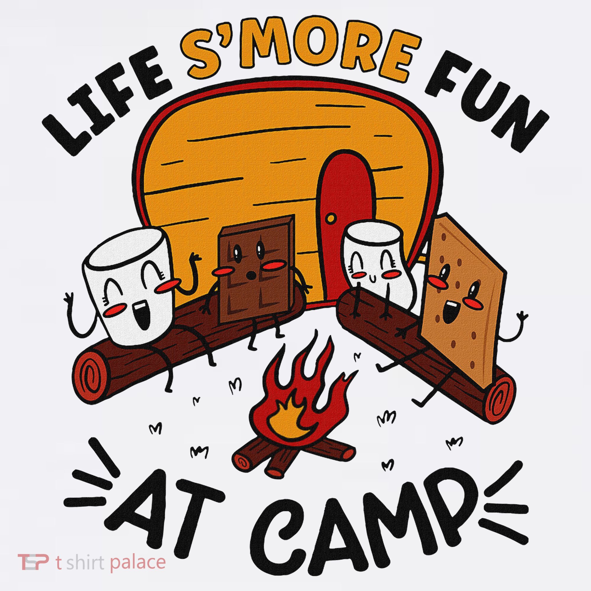 Funny SMores Camping Campfire Marshmallow Life SMore Fun USA-Made Doggie Bandana