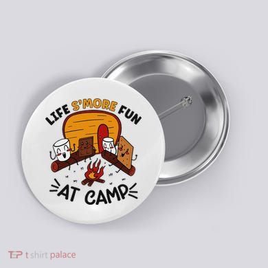 Funny SMores Camping Campfire Marshmallow Life SMore Fun Button