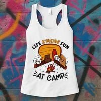 Funny SMores Camping Campfire Marshmallow Life SMore Fun Women's Tank Top thumb 3