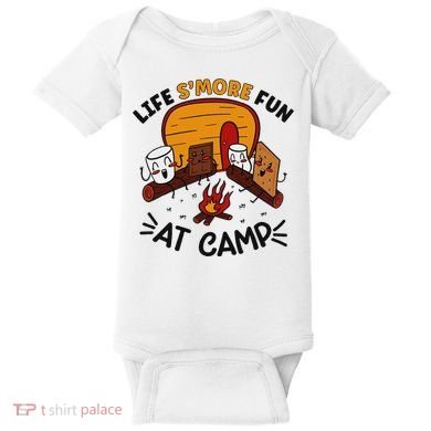 Funny SMores Camping Campfire Marshmallow Life SMore Fun Baby Bodysuit