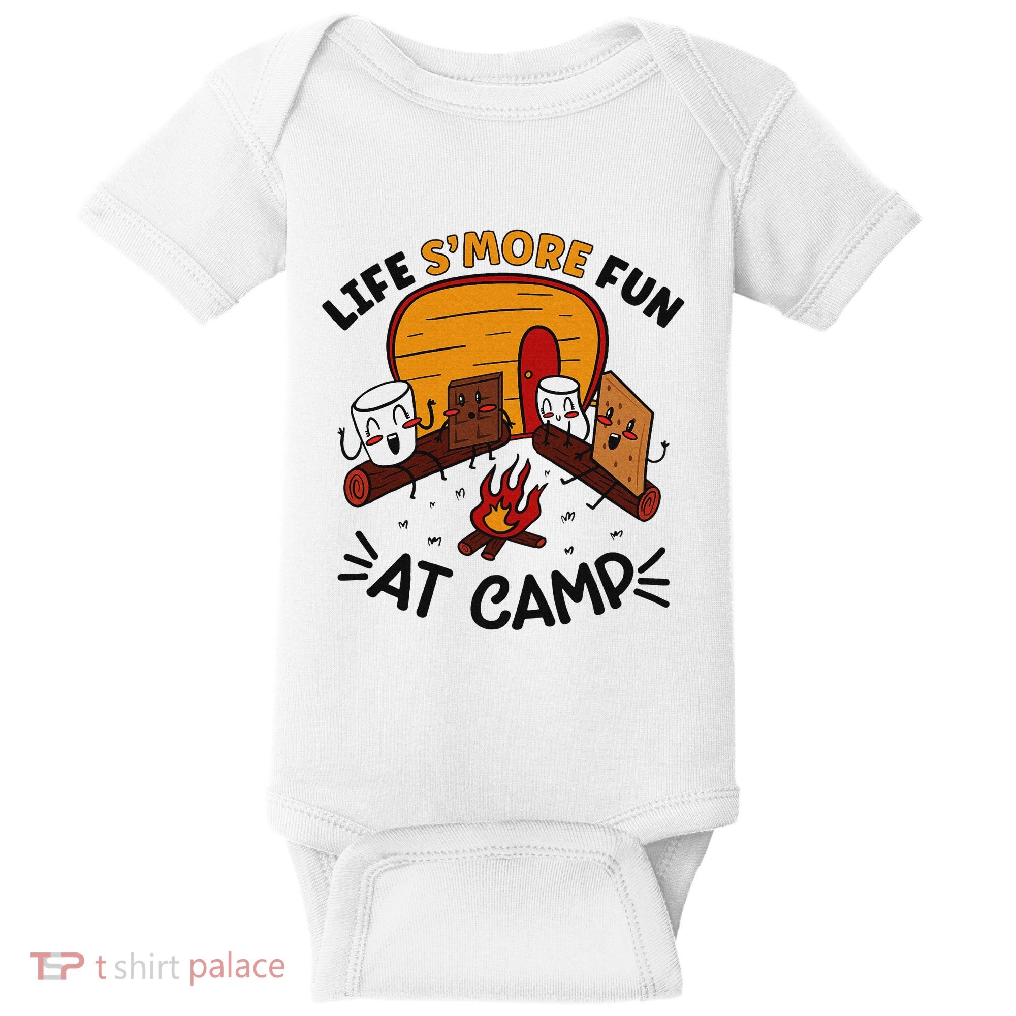 Funny SMores Camping Campfire Marshmallow Life SMore Fun Baby Bodysuit