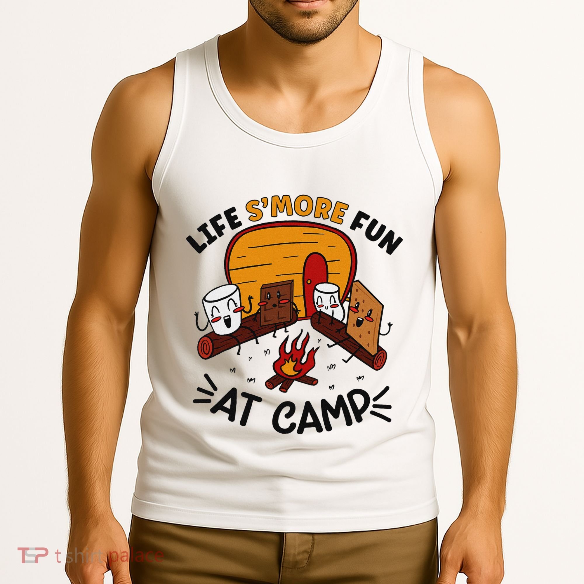 Funny SMores Camping Campfire Marshmallow Life SMore Fun Tank Top