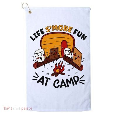 Funny SMores Camping Campfire Marshmallow Life SMore Fun Golf Towel