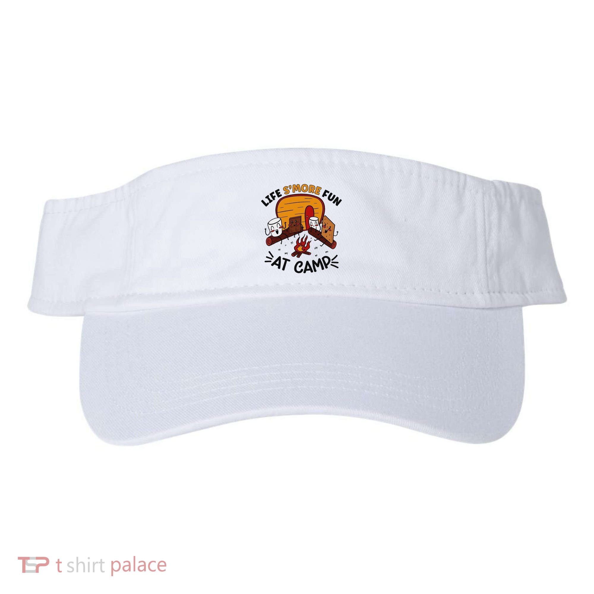 Funny SMores Camping Campfire Marshmallow Life SMore Fun Visor