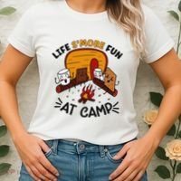 Funny SMores Camping Campfire Marshmallow Life SMore Fun Women's T-Shirt thumb 2