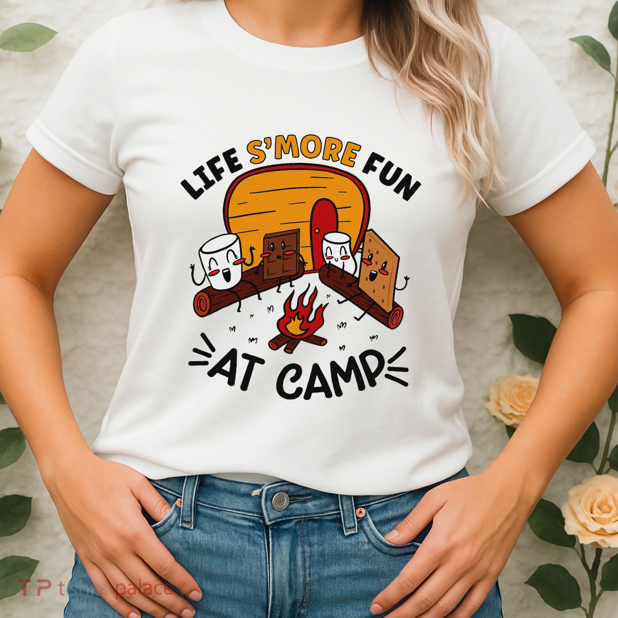 Funny SMores Camping Campfire Marshmallow Life SMore Fun Women's T-Shirt