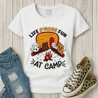 Funny SMores Camping Campfire Marshmallow Life SMore Fun Women's T-Shirt thumb 3