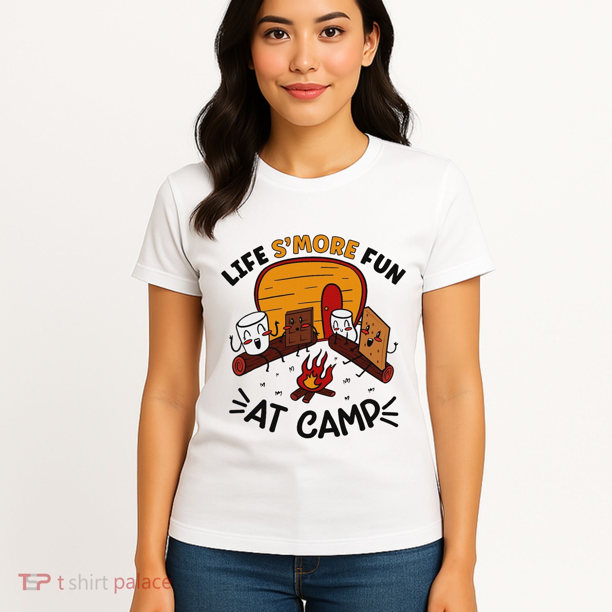 Funny SMores Camping Campfire Marshmallow Life SMore Fun Women's T-Shirt