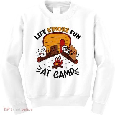Funny SMores Camping Campfire Marshmallow Life SMore Fun Kids Sweatshirt