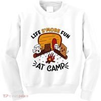 Funny SMores Camping Campfire Marshmallow Life SMore Fun Kids Sweatshirt thumb 0