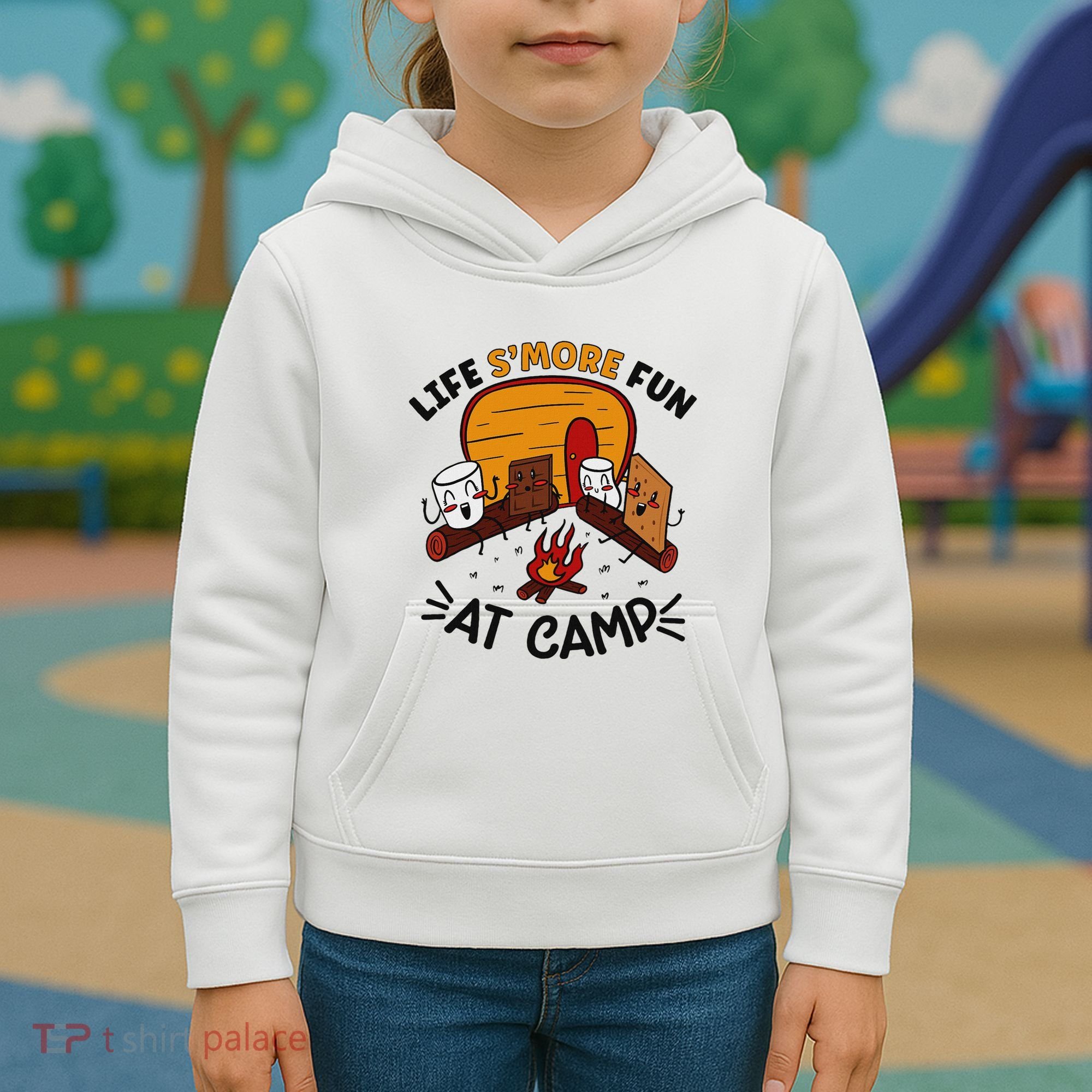 Funny SMores Camping Campfire Marshmallow Life SMore Fun Kids Hoodie