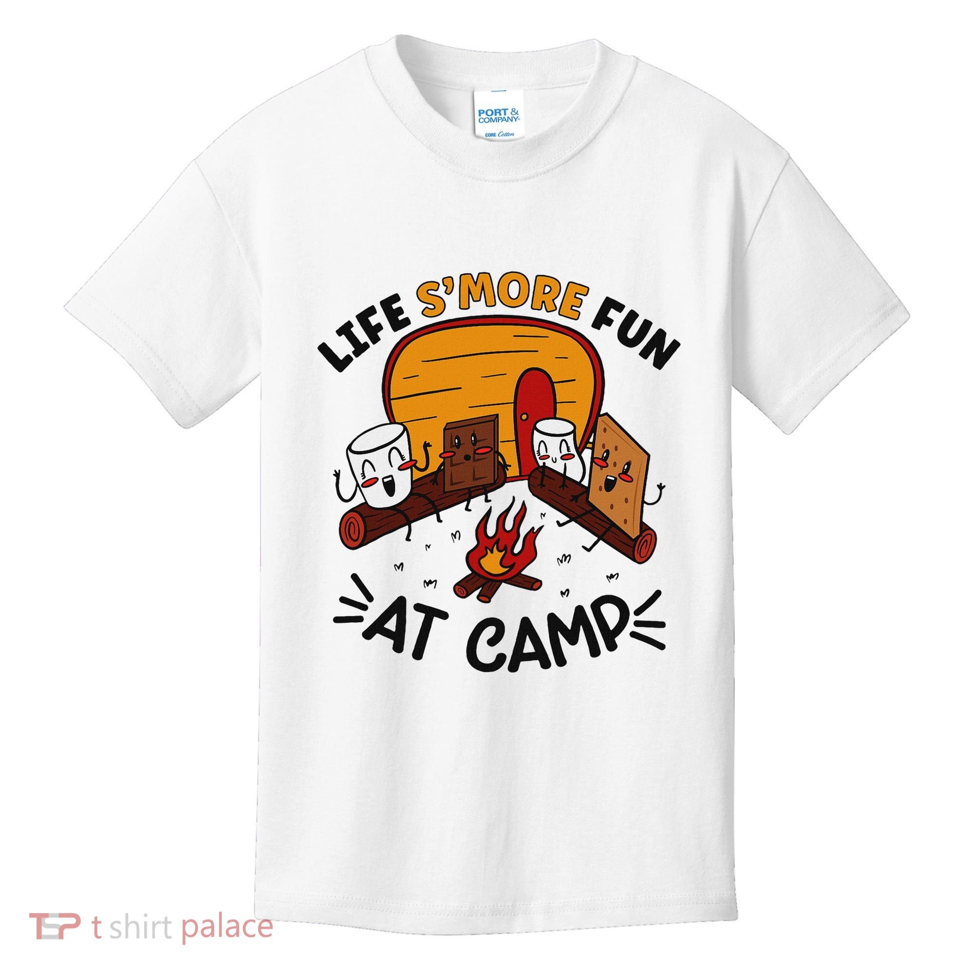 Funny SMores Camping Campfire Marshmallow Life SMore Fun Kids T-Shirt