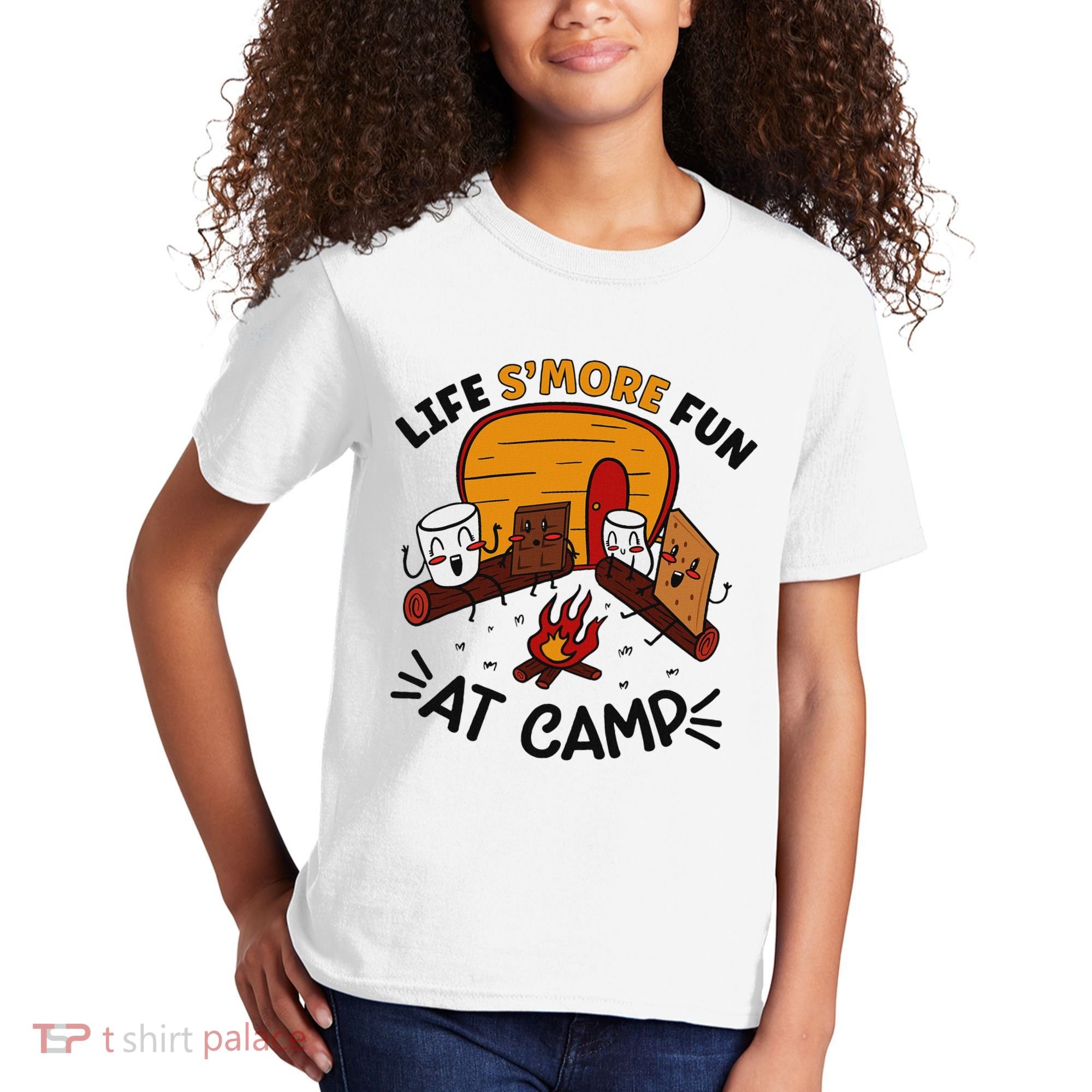 Funny SMores Camping Campfire Marshmallow Life SMore Fun Kids T-Shirt