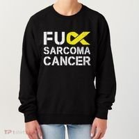 Fuck Sarcoma Cancer Awareness Yellow Ribbon Warrior Fighter Women's Sweatshirt thumb 0