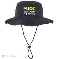Fuck Sarcoma Cancer Awareness Yellow Ribbon Warrior Fighter Bucket Hat thumb 0