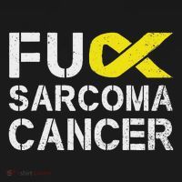 Fuck Sarcoma Cancer Awareness Yellow Ribbon Warrior Fighter Polo thumb 3