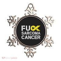 Fuck Sarcoma Cancer Awareness Yellow Ribbon Warrior Fighter Ornament thumb 0