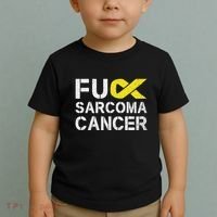 Fuck Sarcoma Cancer Awareness Yellow Ribbon Warrior Fighter Toddler T-Shirt thumb 2