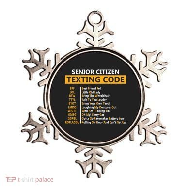 Funny Senior CitizenS Texting Code Design Gift For Grandpa Gift Ornament