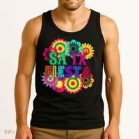 Fiesta Squad Cinco De Mayo Mexican Party San Antonio Texas Tank Top thumb 3