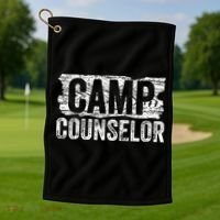 Funny Summer Camp Counselor Staff Director Teacher Golf Towel thumb 1
