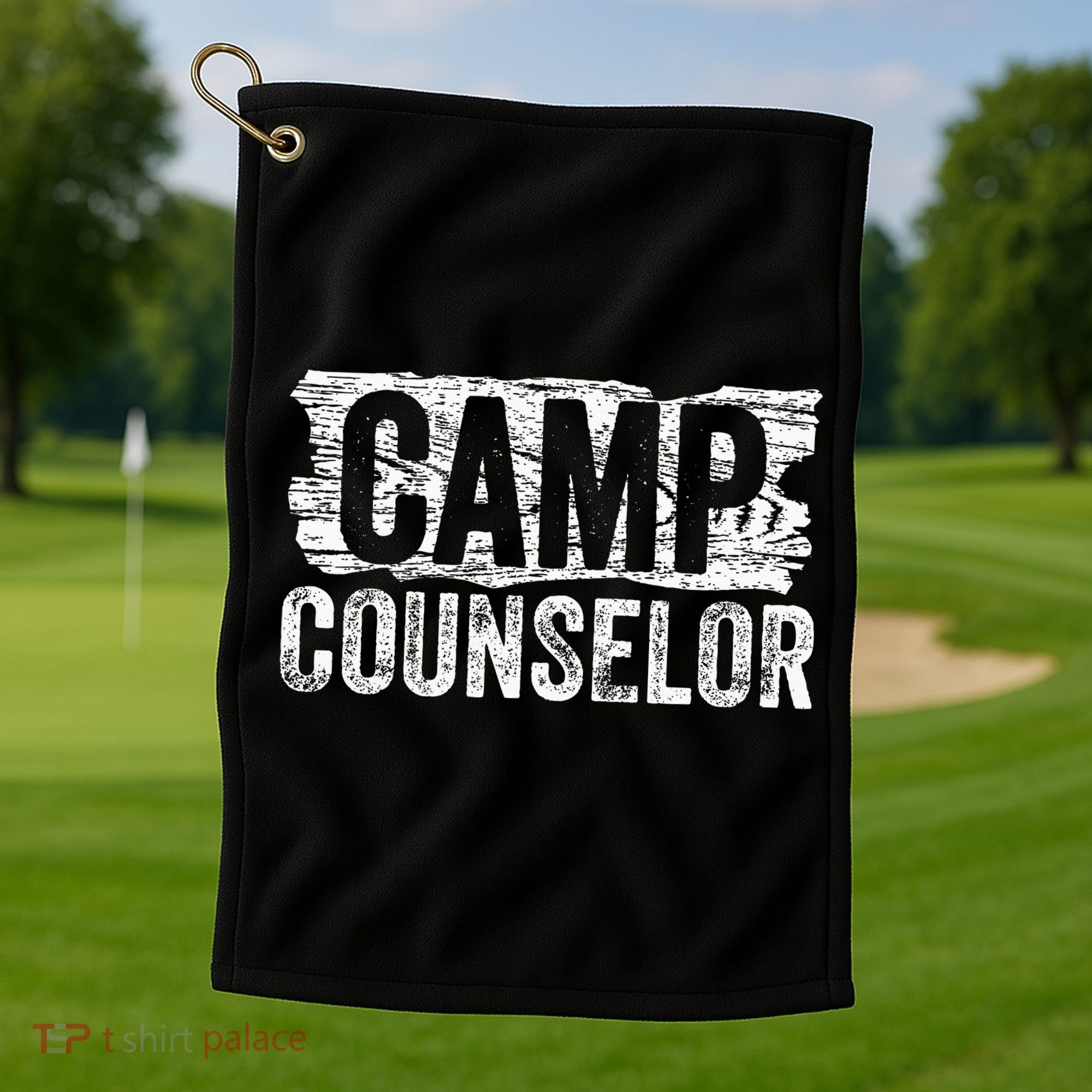 Funny Summer Camp Counselor Staff Director Teacher Golf Towel