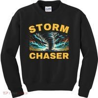 Future Storm Chaser Storm Chasing Tornado Meteorology Kids Sweatshirt thumb 0