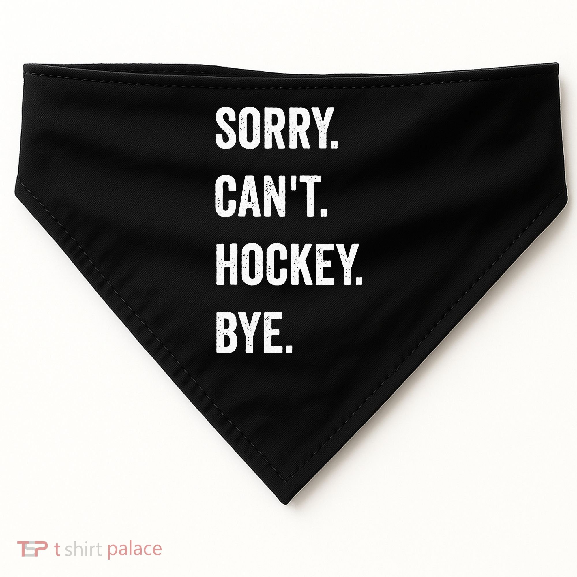 Funny Sorry Cant Hockey Bye Hockey Player Coach Team USA-Made Doggie Bandana