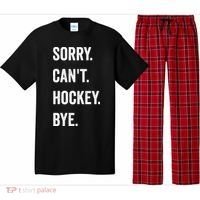 Funny Sorry Cant Hockey Bye Hockey Player Coach Team Pajama Set thumb 0
