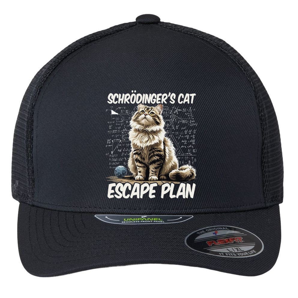 Funny SchröDingerS Cat Science .Png Flexfit Unipanel Trucker Cap