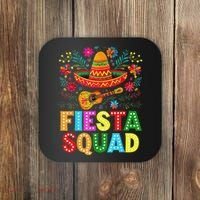 Fiesta Squad Cinco De Mayo Let's Fiesta Mexican Women Coaster thumb 0