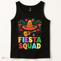Fiesta Squad Cinco De Mayo Let's Fiesta Mexican Women Tank Top thumb 2