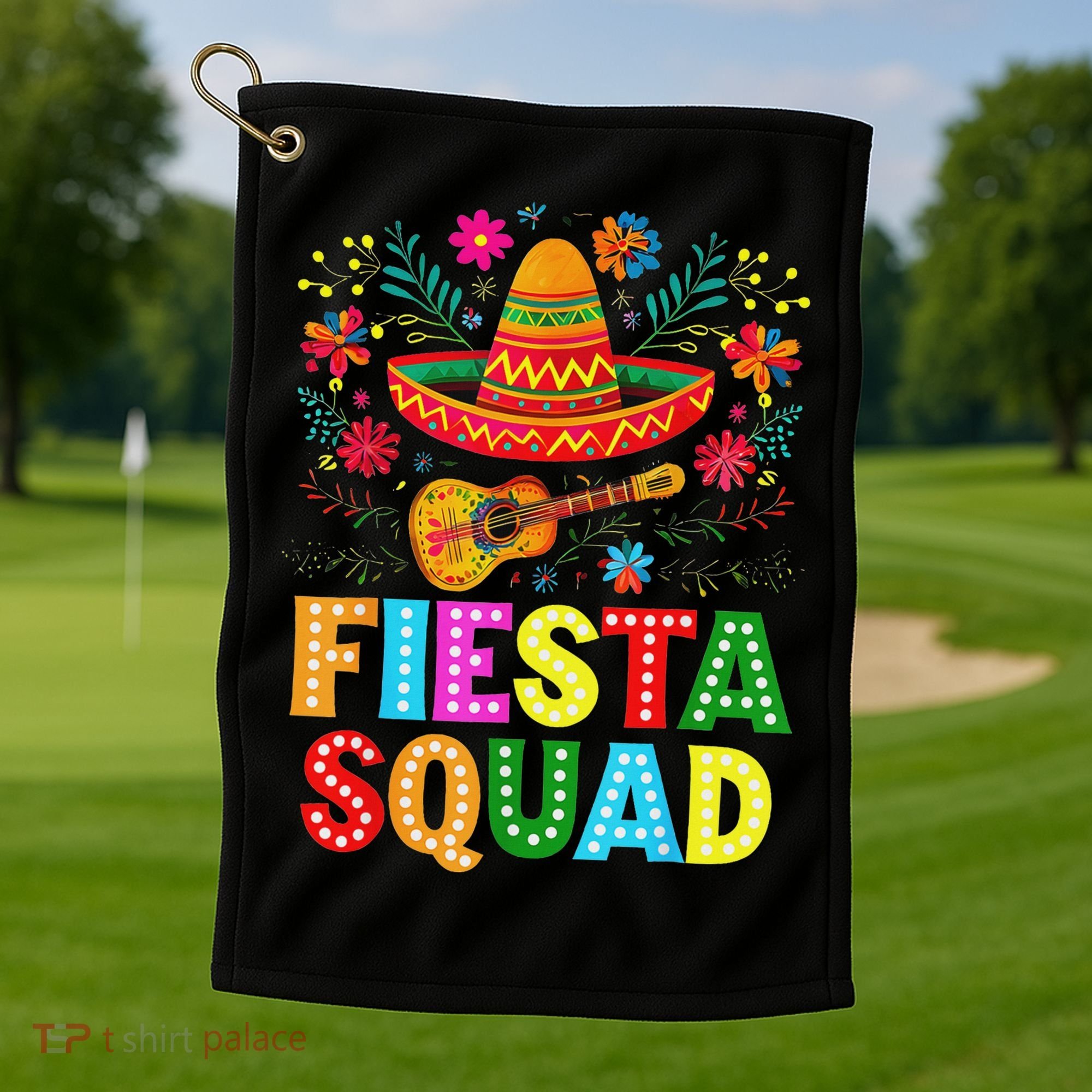 Fiesta Squad Cinco De Mayo Let's Fiesta Mexican Women Golf Towel