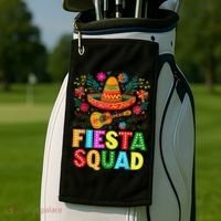 Fiesta Squad Cinco De Mayo Let's Fiesta Mexican Women Golf Towel thumb 2