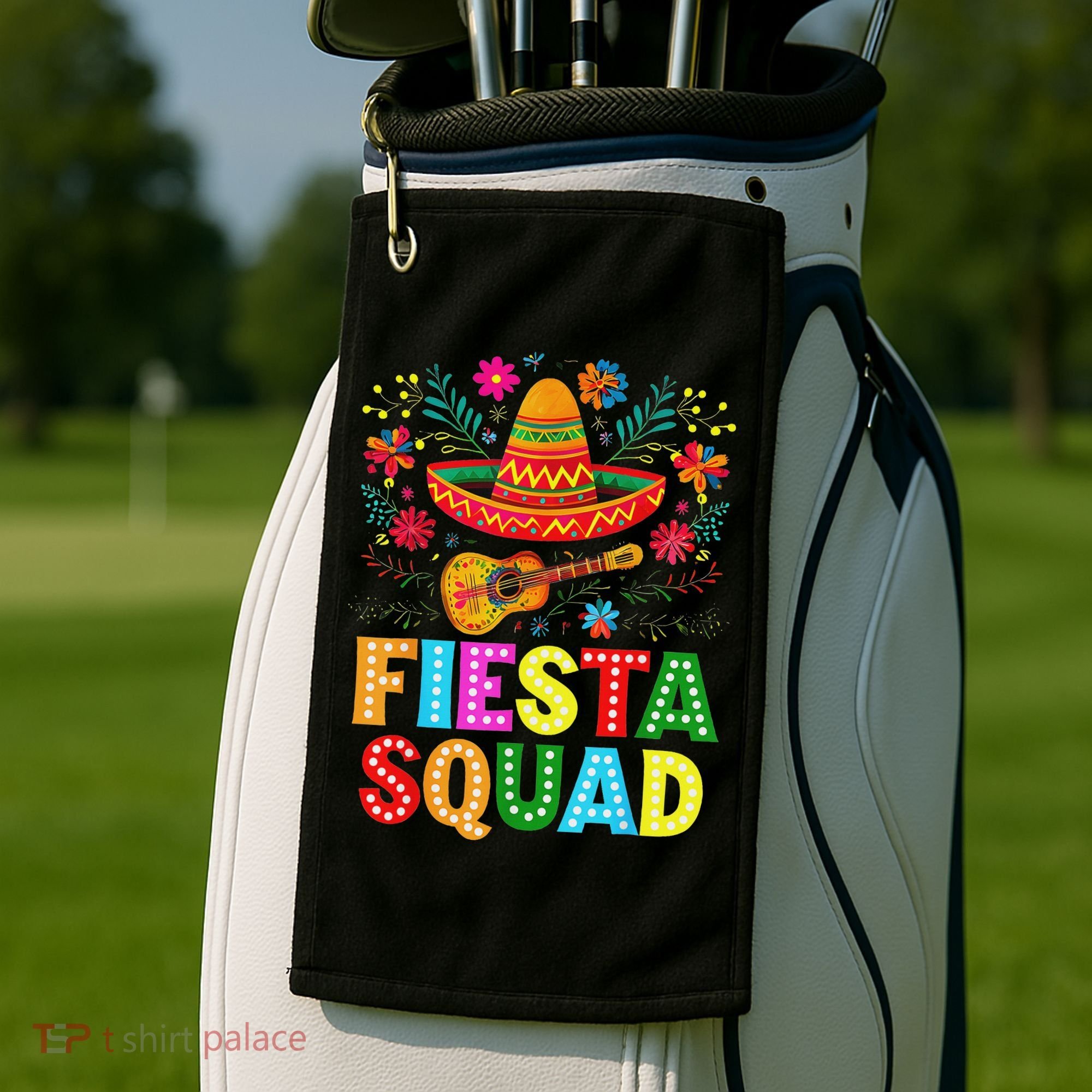 Fiesta Squad Cinco De Mayo Let's Fiesta Mexican Women Golf Towel