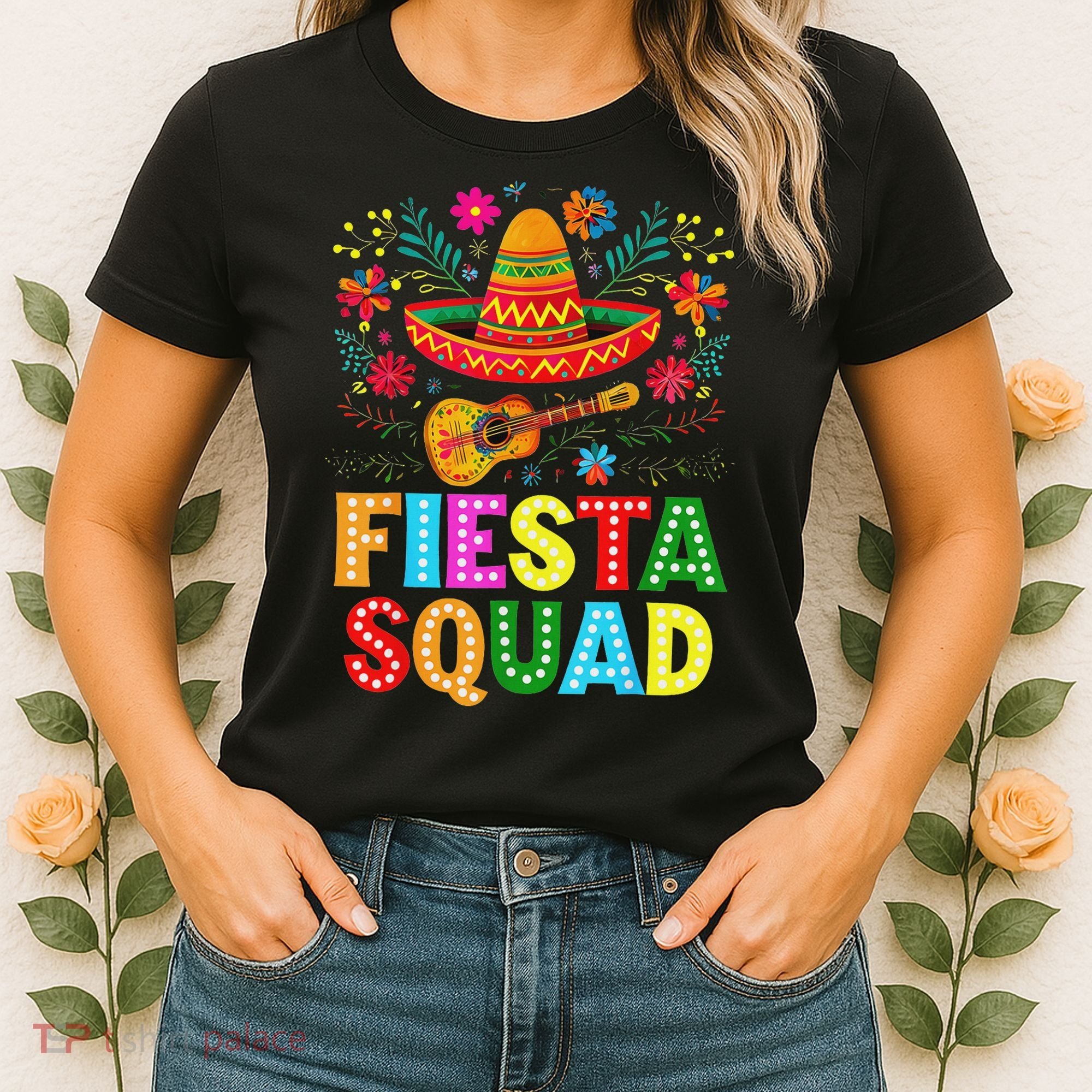Fiesta Squad Cinco De Mayo Let's Fiesta Mexican Women Women's T-Shirt