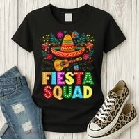 Fiesta Squad Cinco De Mayo Let's Fiesta Mexican Women Women's T-Shirt thumb 3