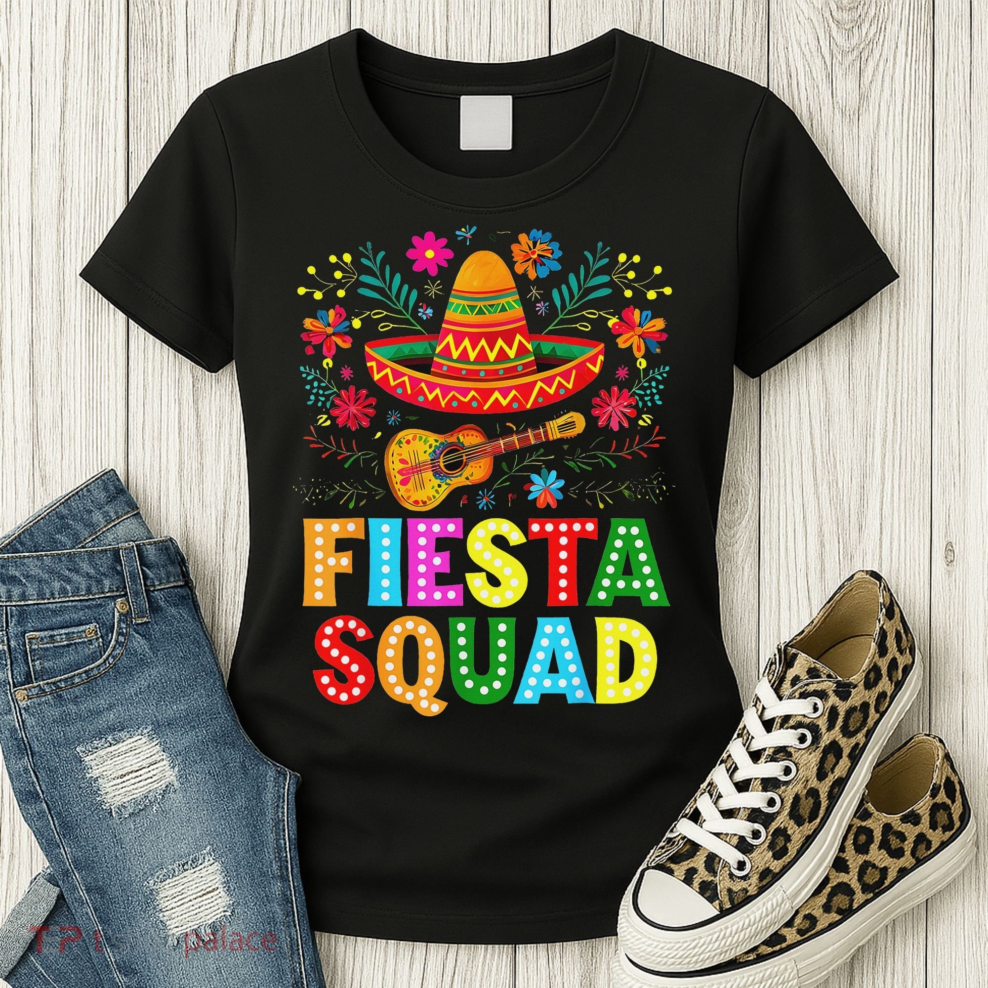 Fiesta Squad Cinco De Mayo Let's Fiesta Mexican Women Women's T-Shirt
