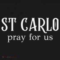 Funny St Carlo Pray For Us Catholic Millenial Saint Baby Bodysuit thumb 2