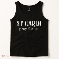 Funny St Carlo Pray For Us Catholic Millenial Saint Tank Top thumb 2