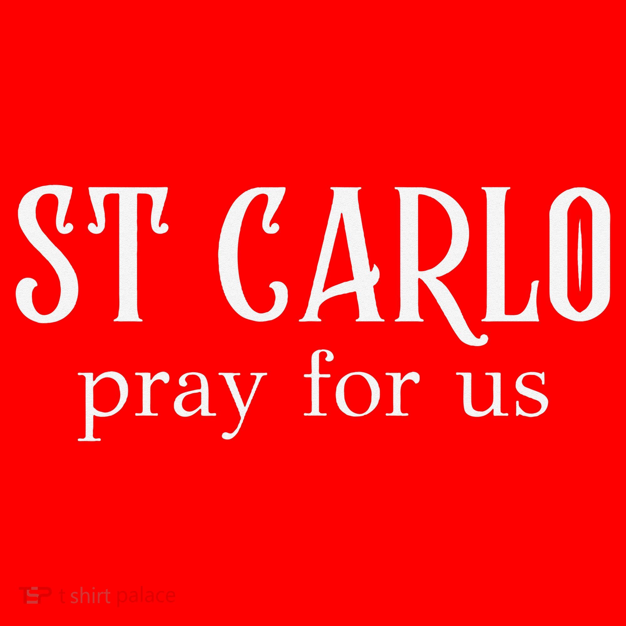 Funny St Carlo Pray For Us Catholic Millenial Saint Santa Hat