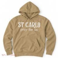 Funny St Carlo Pray For Us Catholic Millenial Saint Hoodie thumb 0
