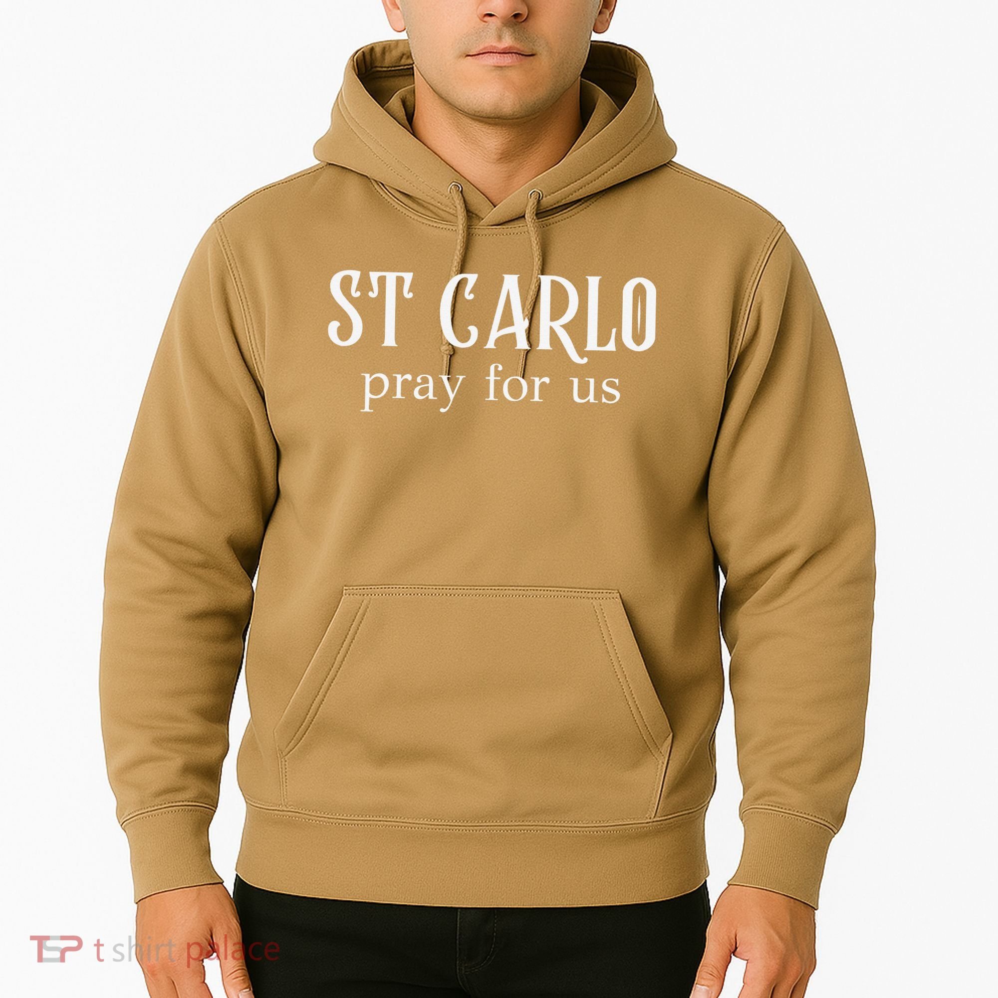 Funny St Carlo Pray For Us Catholic Millenial Saint Hoodie