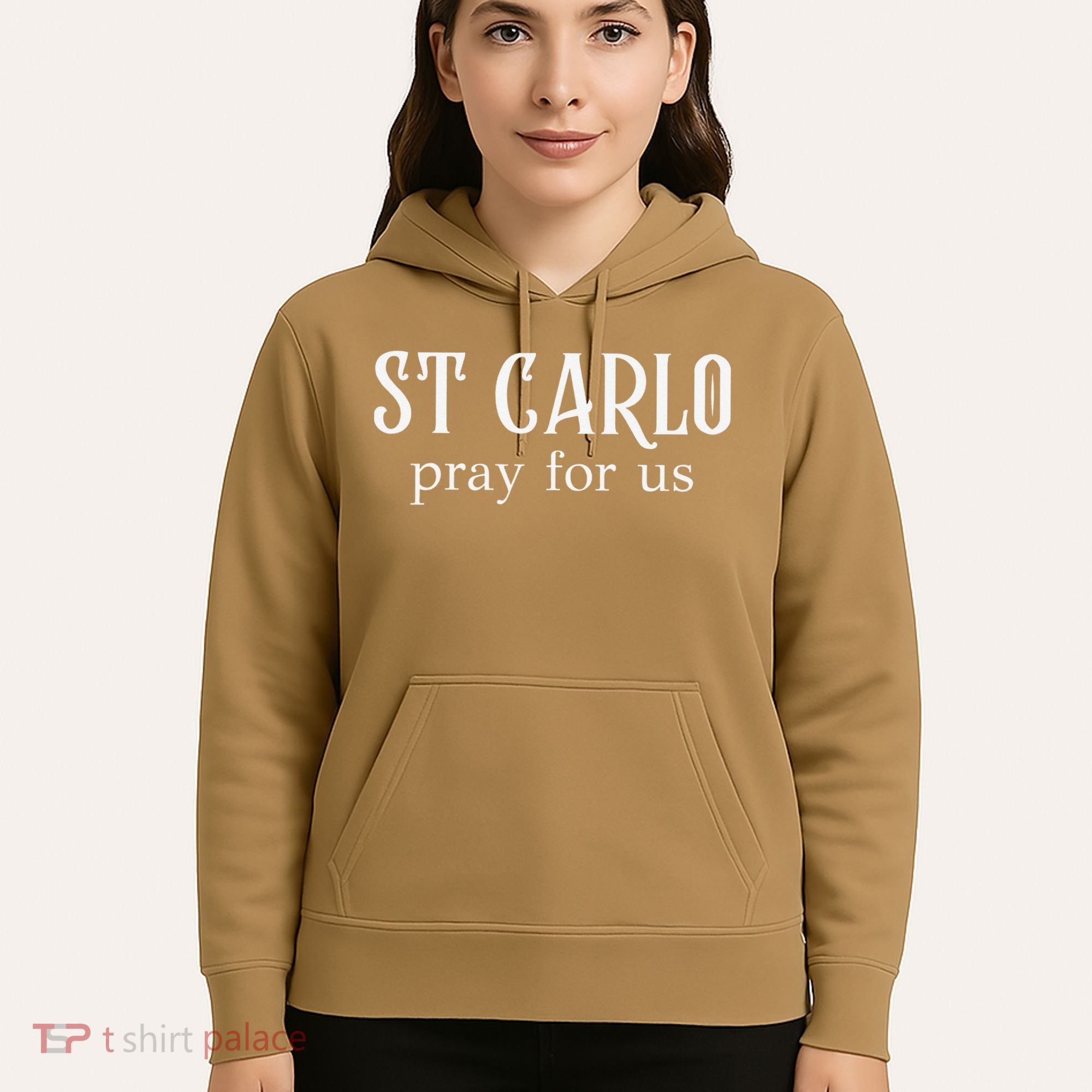 Funny St Carlo Pray For Us Catholic Millenial Saint Hoodie