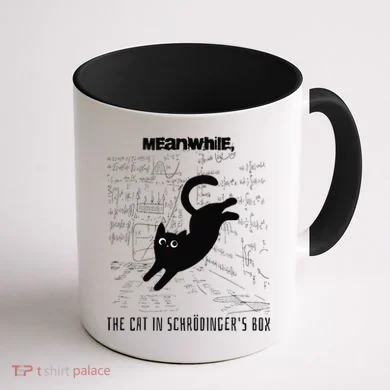 Funny SchröDingerS Cat Quantum Physics Scientists Nerd Coffee Mug back