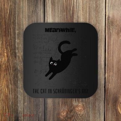 Funny SchröDingerS Cat Quantum Physics Scientists Nerd Coaster