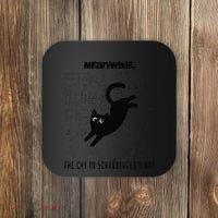 Funny SchröDingerS Cat Quantum Physics Scientists Nerd Coaster thumb 0