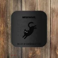 Funny SchröDingerS Cat Quantum Physics Scientists Nerd Coaster thumb 0