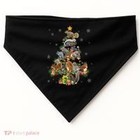 Funny Squirrel Christmas Tree Squirrel Lover Xmas Gifts TShirt USA-Made Doggie Bandana thumb 0